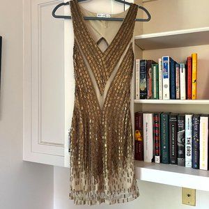 Free People x MLV Gold Cocktail Dress